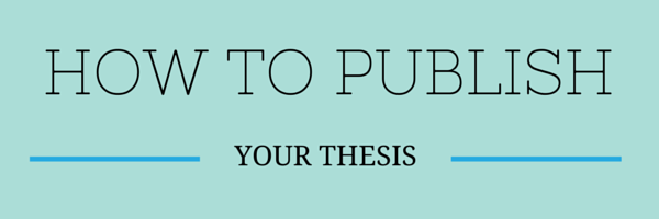 publish master thesis